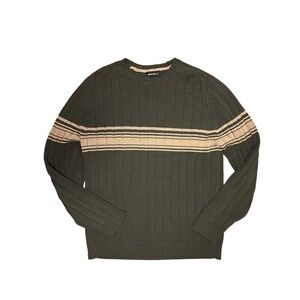 Eddie Bauer Y2K Stripe Knit Oversized Sweater Large Tall Cotton